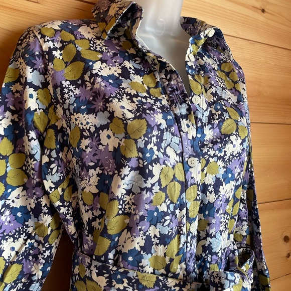 Fabulous floral button down dress with waist tie - Picture 3 of 6